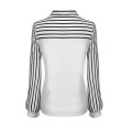 Bow Striped Women T-Shirt Long Sleeve Blouse